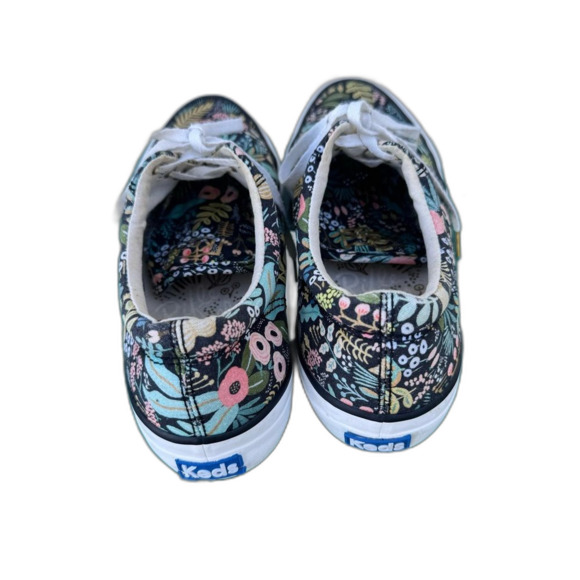 Keds X Rifle Paper Co. Lace Up Anchor Sneakers Lourdes Floral Print Size 7 - Picture 2 of 10